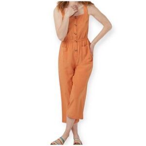 LC LAUREN CONRAD PEACH/ORANGE JUMPSUIT SZ.S EUC.